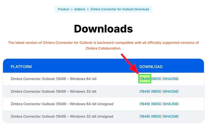 Connecteur Zimbra image 1